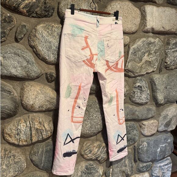 Anthropologie x Moglea Ultra High Rise Straight Slim Artistic Jeans Women's 27 - Picture 7 of 10